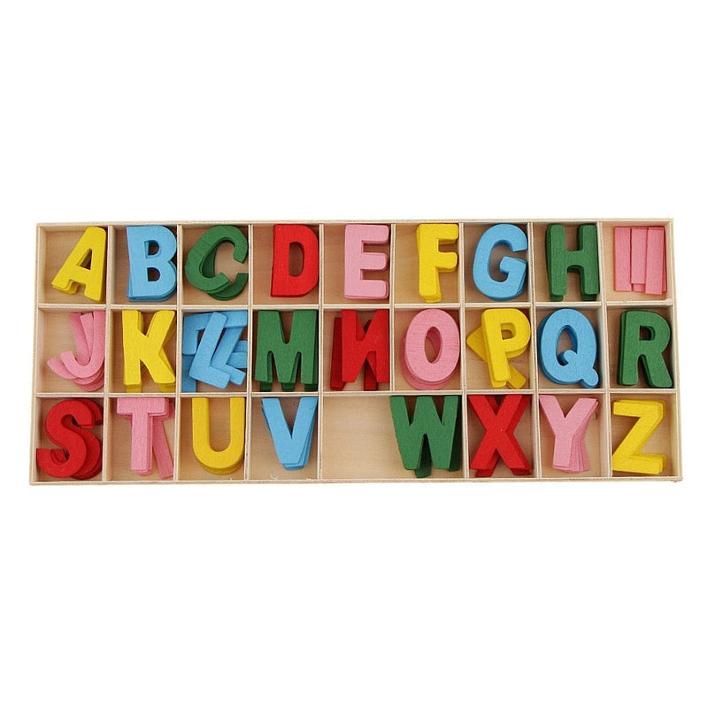 Alfabeto divertido de madeira - 156 peças